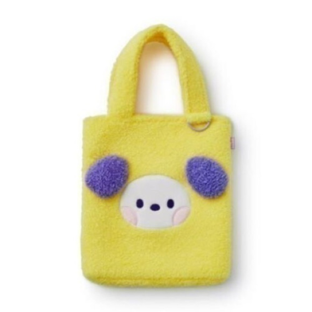 BT21 Minini : Chimmy Yellow Fuzzy Tote Bag | NWT 💛✨